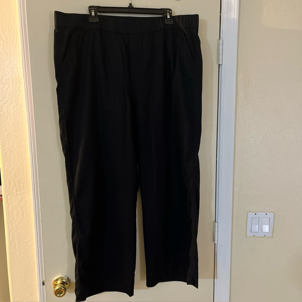 Sonoma Black Wide Leg Pants XXL Elastic Waist Pockets Excellent Condition
